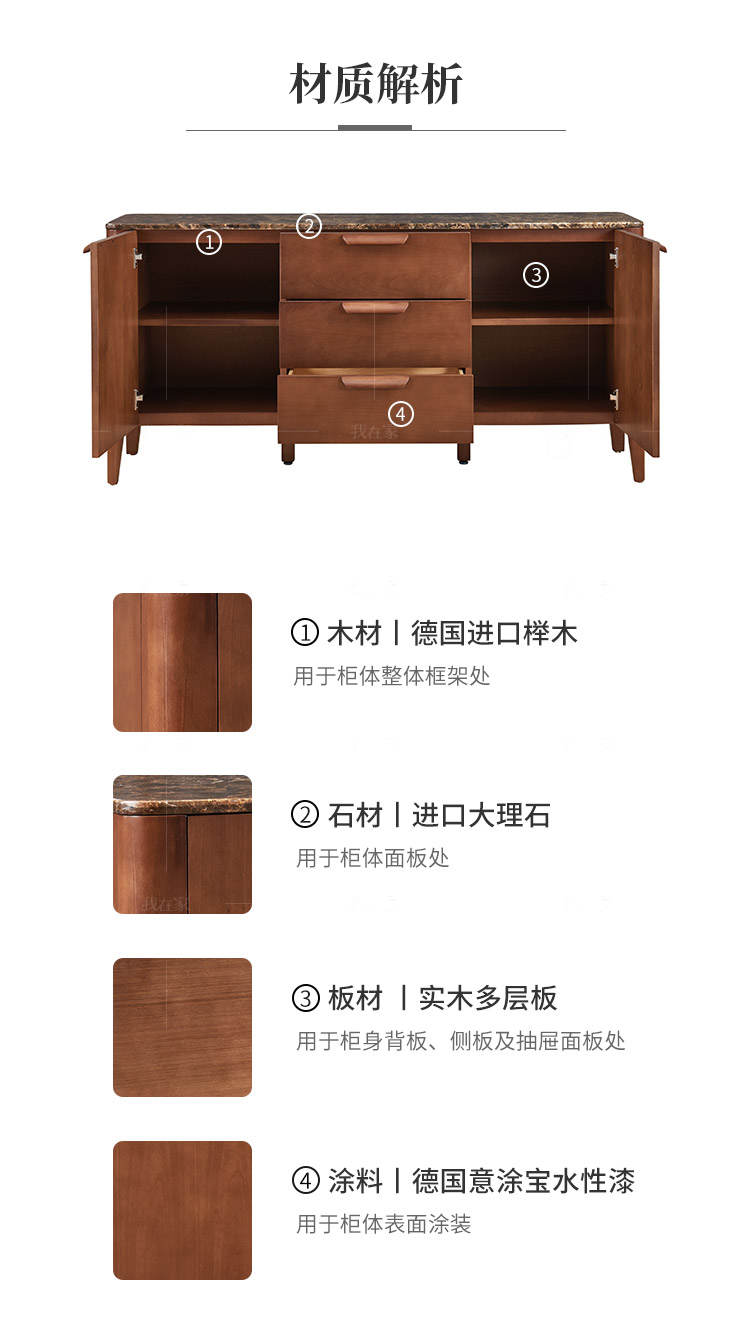 现代简约风格马堡餐边柜的家具详细介绍