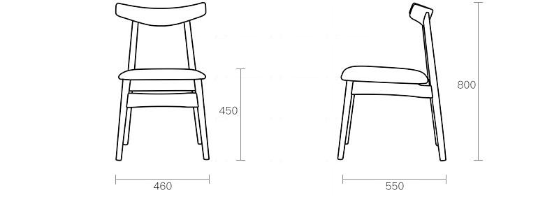 原木北欧风格夕树餐椅的家具详细介绍
