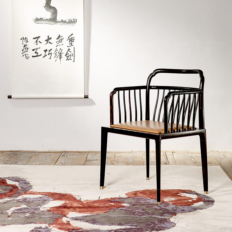 新中式风格扶风扶手椅