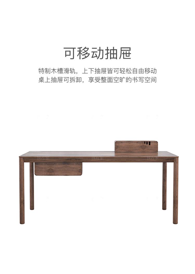 原木北欧风格空白书桌（样品特惠）的家具详细介绍