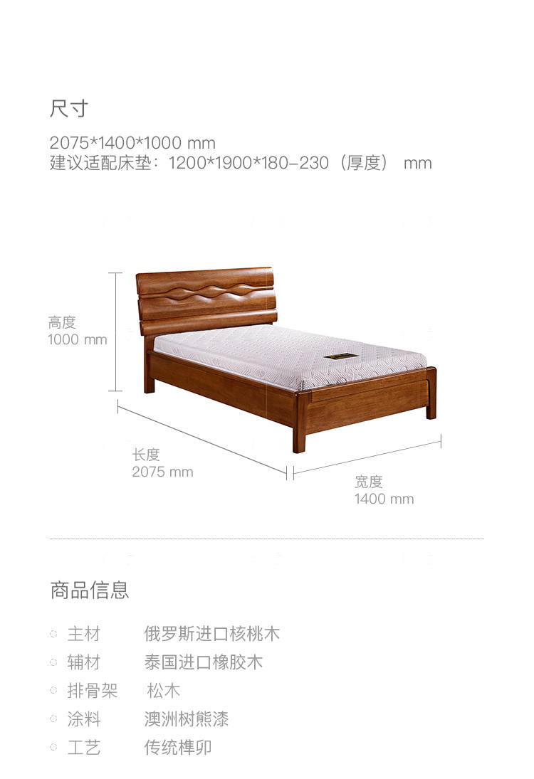 现代实木风格若具儿童床的家具详细介绍