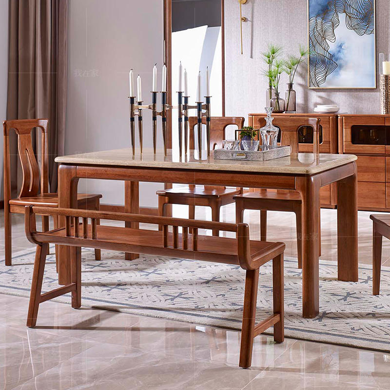 现代实木风格无量餐桌
