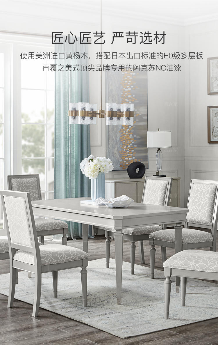 现代美式风格曼哈顿餐桌（样品特惠）的家具详细介绍