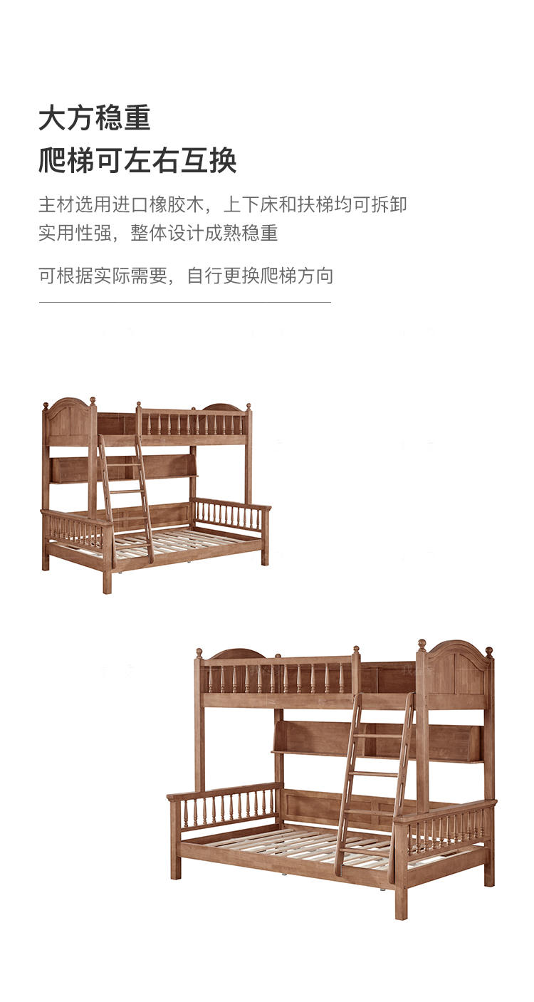 英式儿童风格英伦-麦迪逊子母床的家具详细介绍
