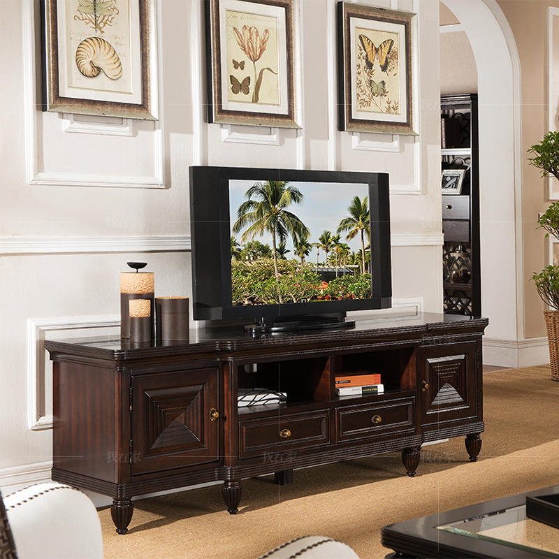 传统美式风格摩洛凯电视柜