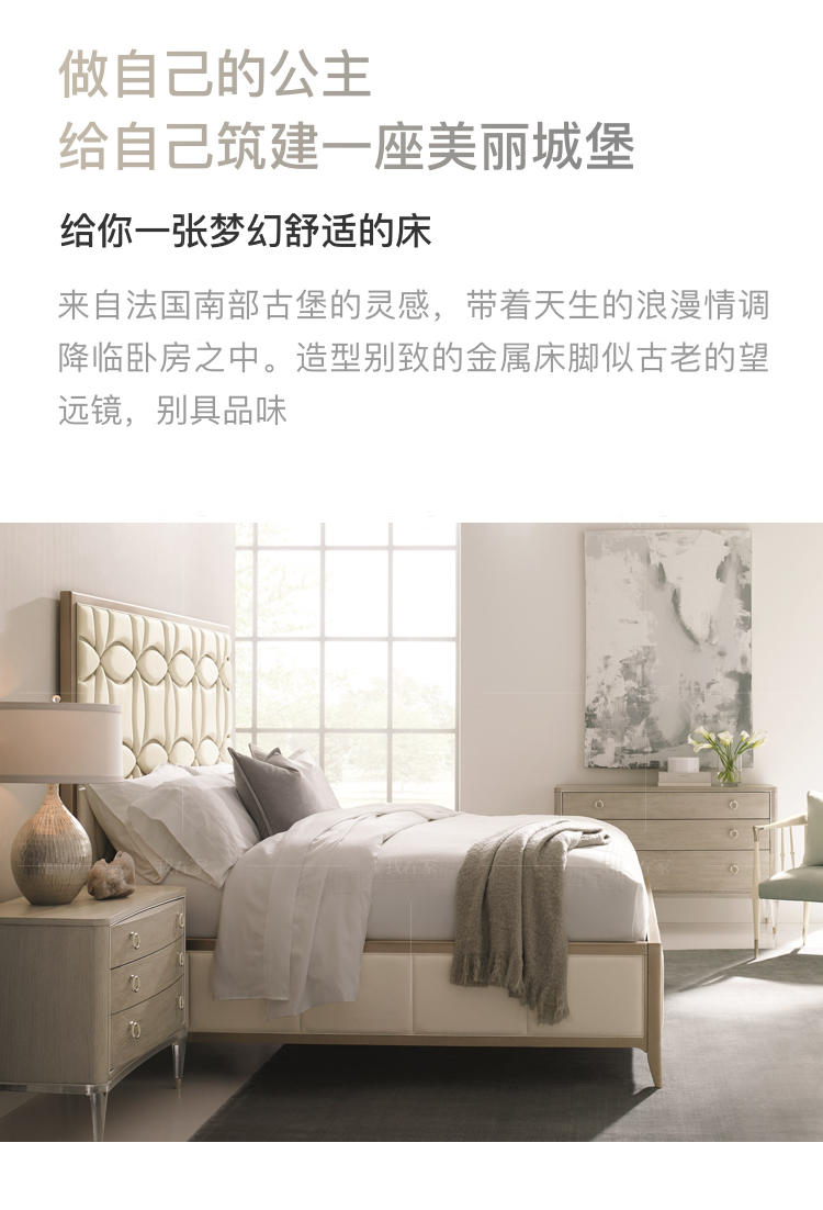 轻奢美式风格珍珠双人床（样品特惠）的家具详细介绍