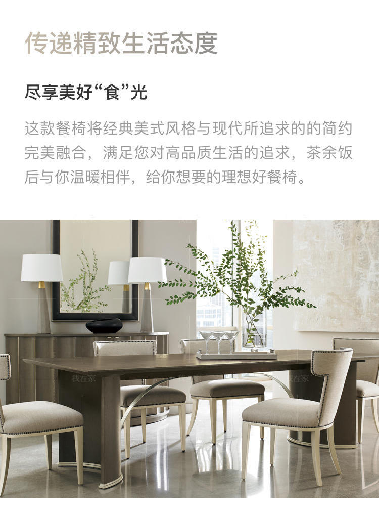 轻奢美式风格天使之翼餐椅（2把）的家具详细介绍