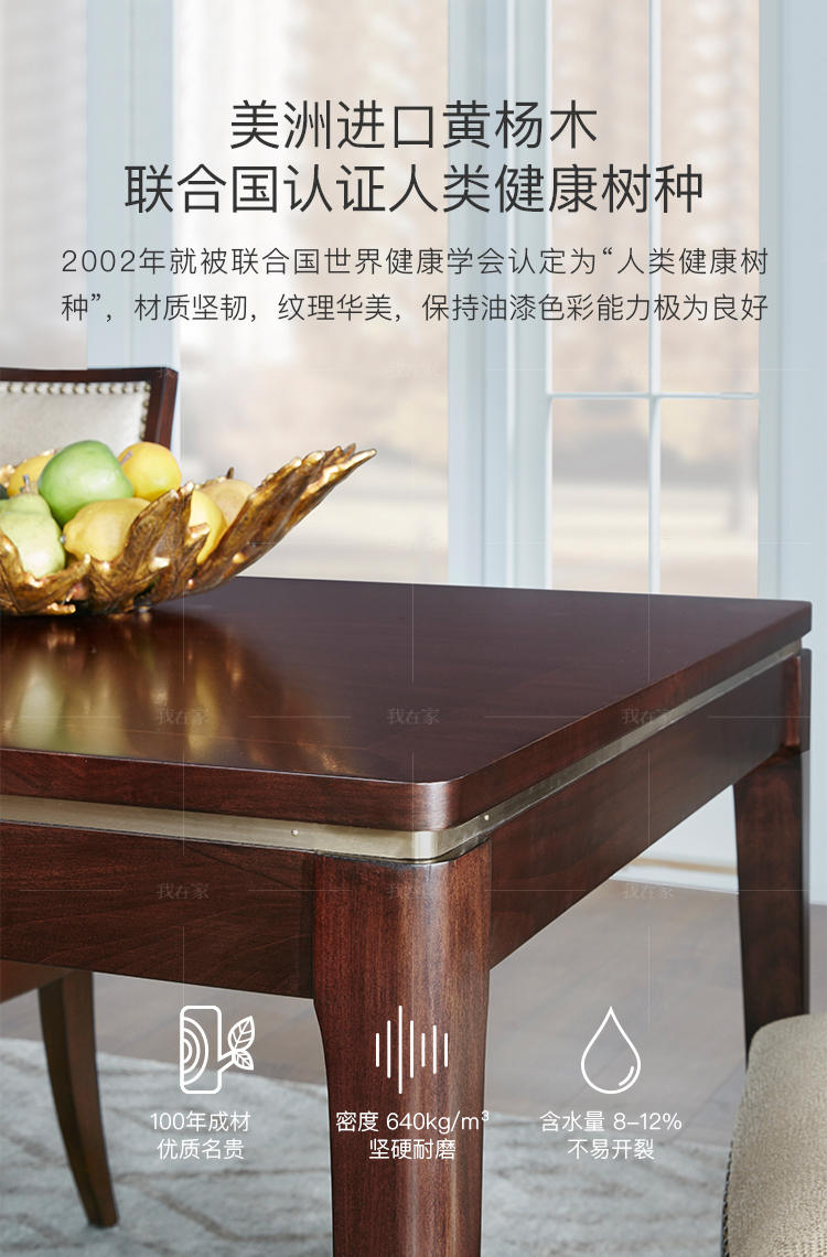 现代美式风格温哥华餐桌（样品特惠）的家具详细介绍