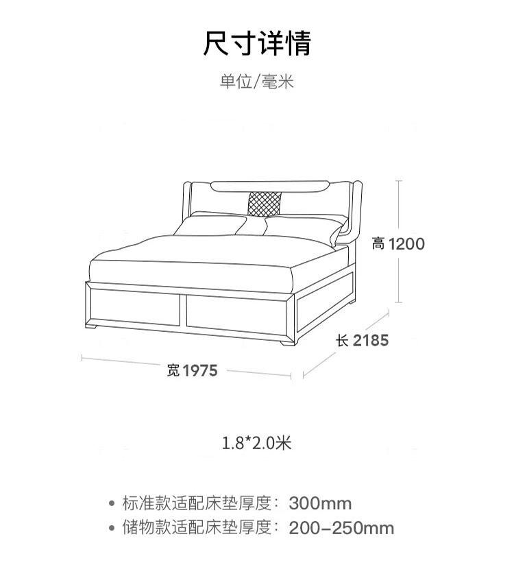 现代实木风格洛青双人床（样品特惠）的家具详细介绍
