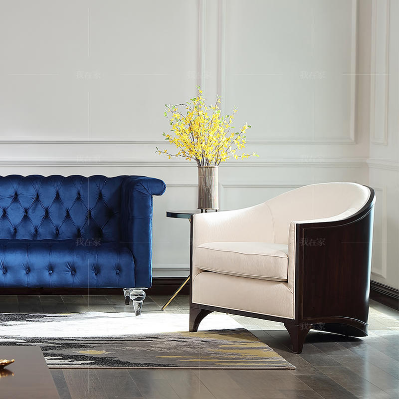 现代美式风格富尔顿单人沙发
