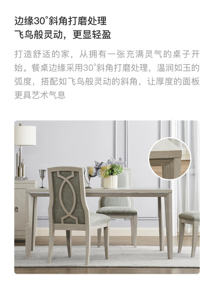 现代美式风格西雅图餐桌（样品特惠）的家具详细介绍