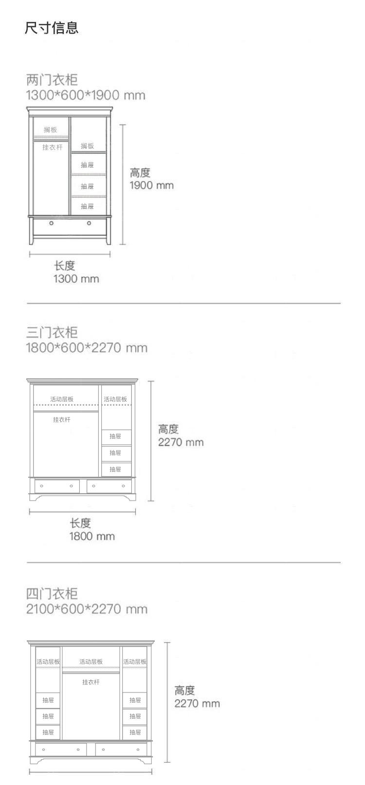 简约美式风格福克斯衣柜的家具详细介绍