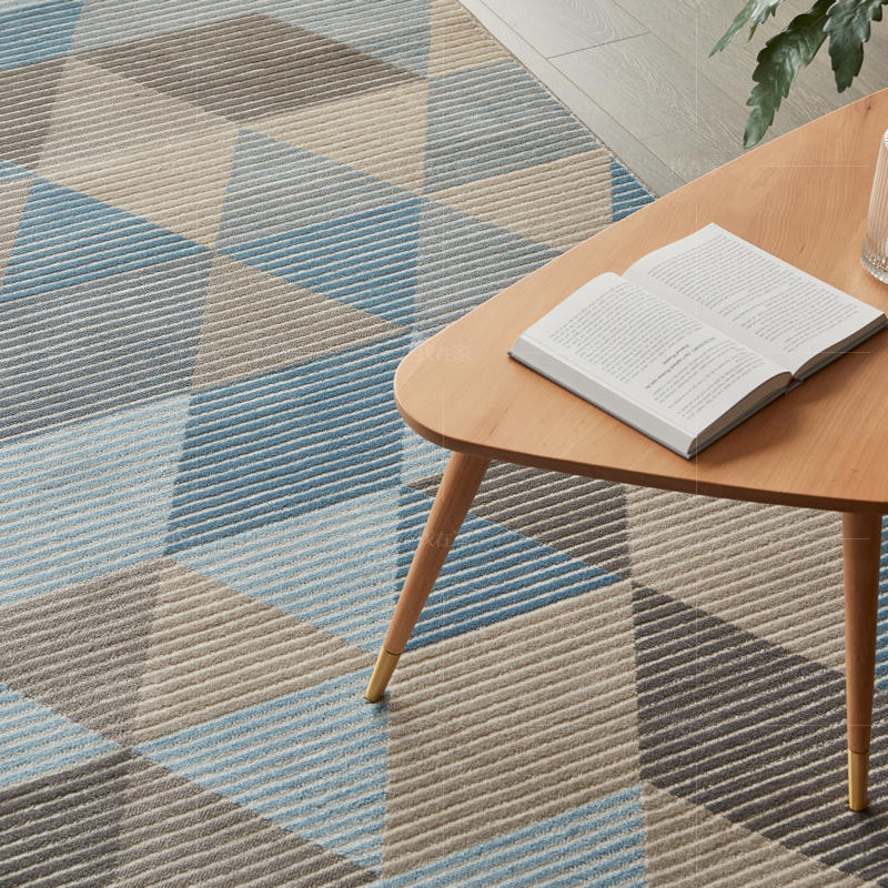 现代简约风格简约几何机织地毯