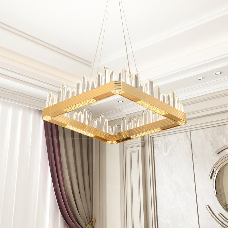 卡塔尼亚系列欧式轻奢方形卧室吊灯