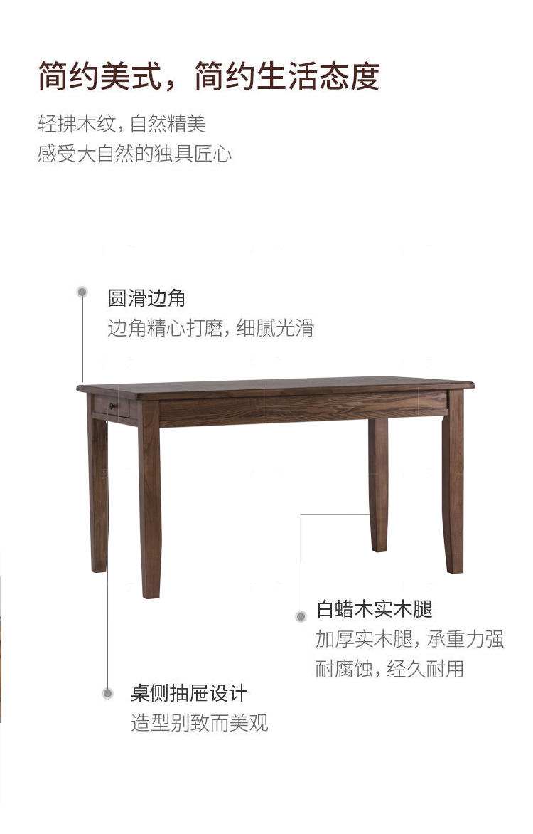 简约美式风格福克斯餐桌的家具详细介绍