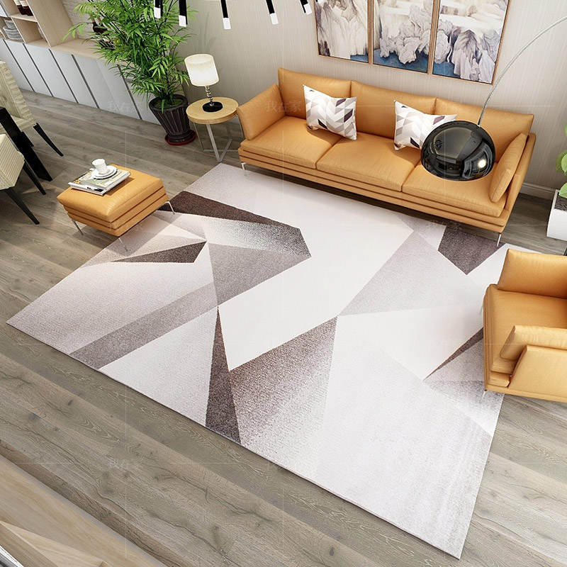 现代简约风格抽象几何机织地毯