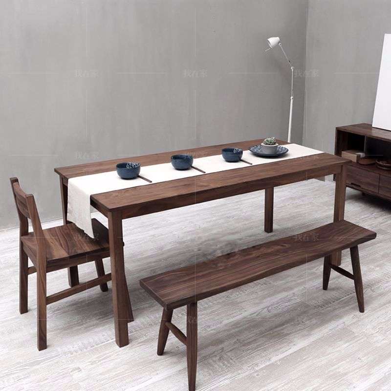 原木北欧风格榫卯工艺极简餐桌