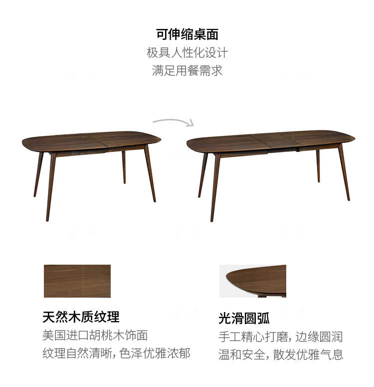 原木北欧风格牛津餐桌（样品特惠）的家具详细介绍