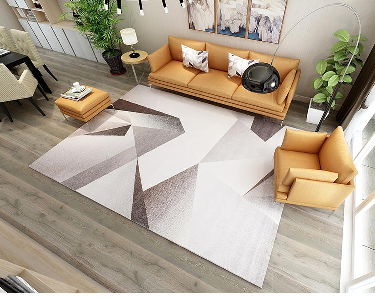 现代简约风格抽象几何机织地毯的家具详细介绍