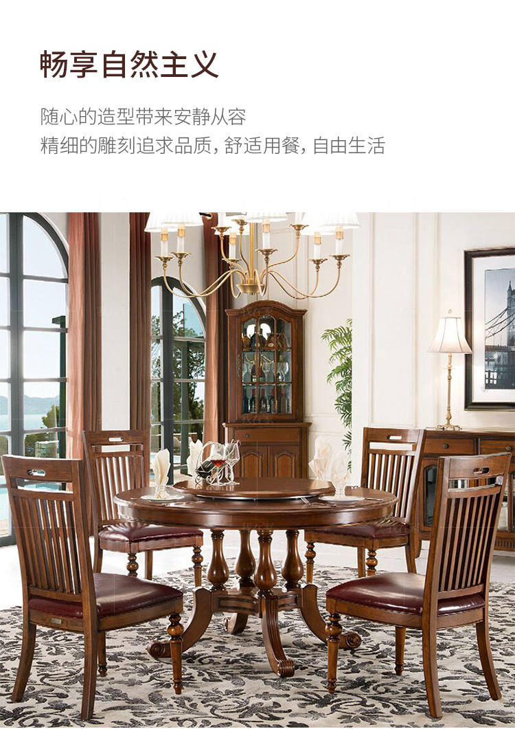 传统美式风格卡斯特餐椅的家具详细介绍