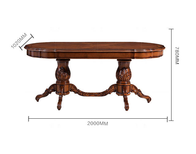 古典欧式风格莱特纳长餐桌的家具详细介绍