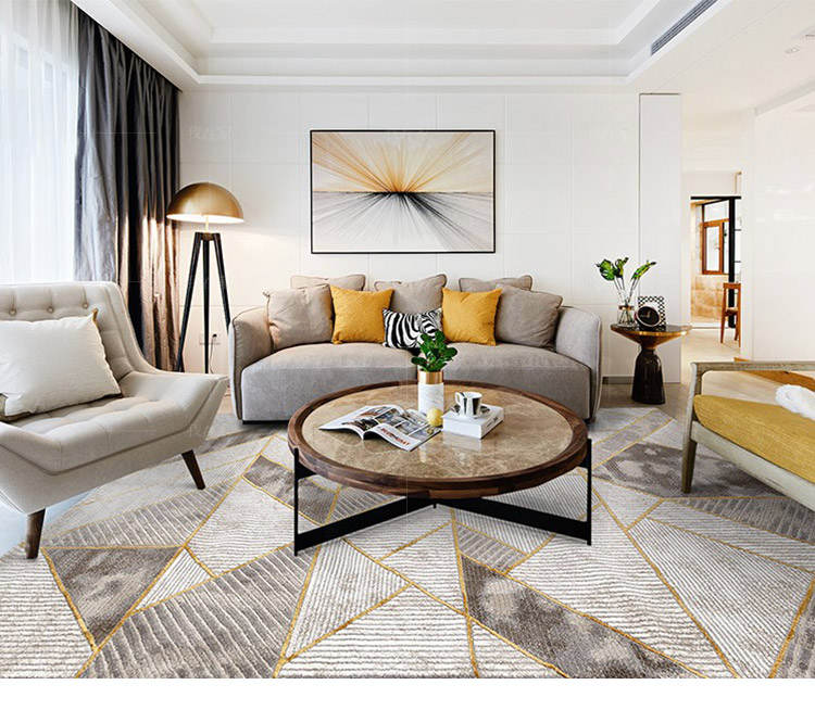 现代简约风格轻奢几何地毯的家具详细介绍