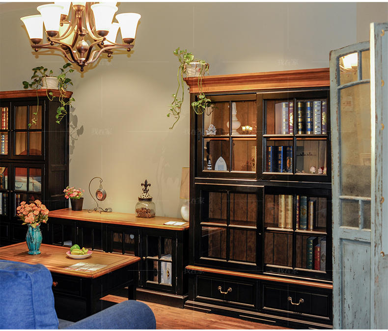 乡村美式风格道格拉斯书柜的家具详细介绍