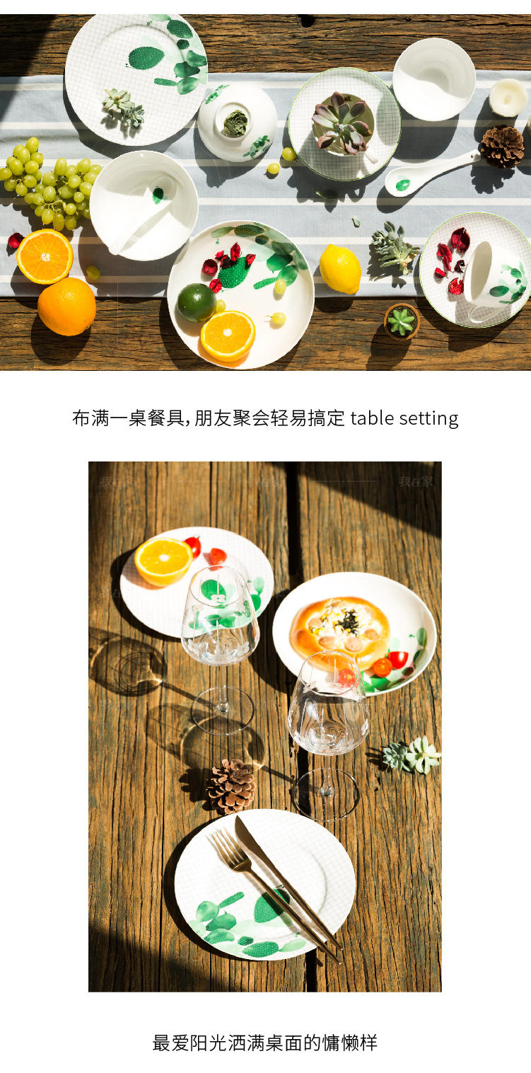纳谷系列清物仙人掌系列餐具的详细介绍