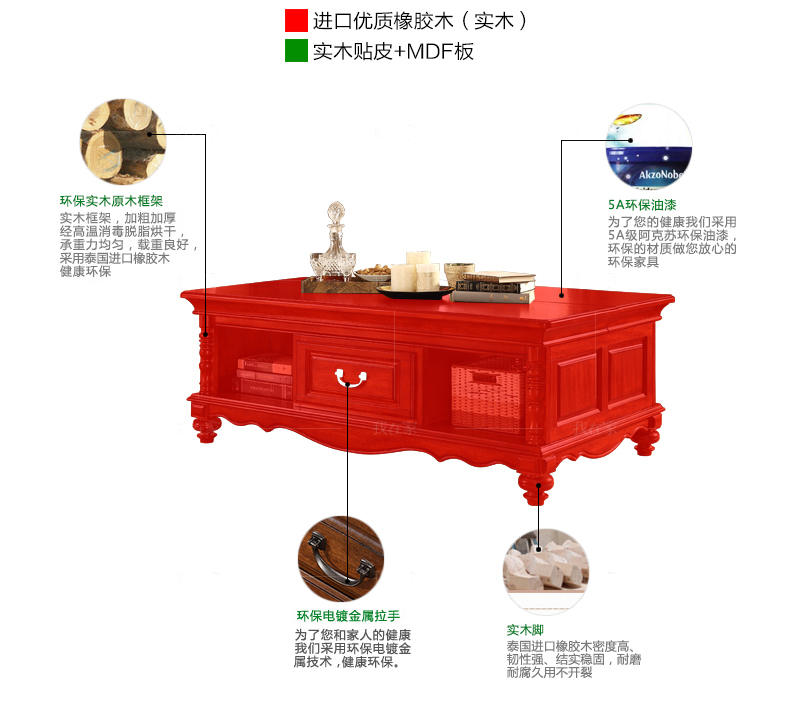 传统美式风格席勒茶几的家具详细介绍