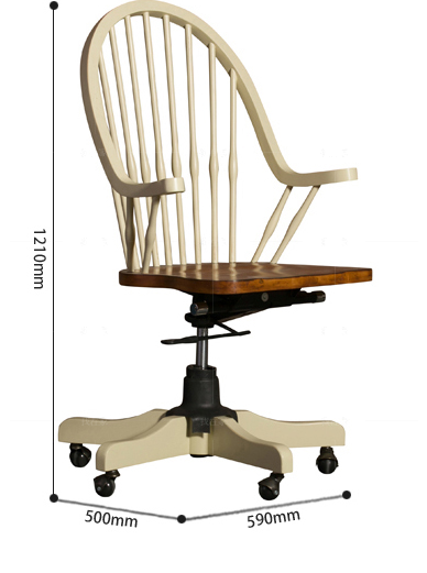 乡村美式风格道格拉斯升降书椅的家具详细介绍