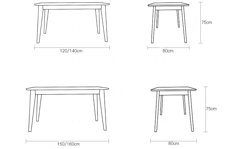 原木北欧风格夕树餐桌的家具详细介绍