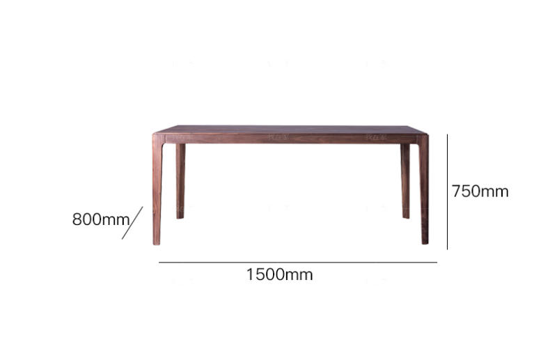 原木北欧风格纳克餐桌（样品特惠）的家具详细介绍