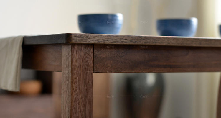 现代北欧风格榫卯工艺极简餐桌的家具详细介绍