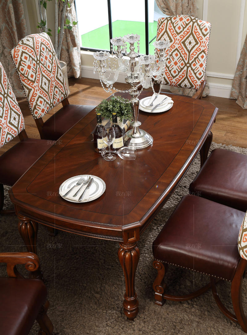 传统美式风格瑟斯餐桌（样品特惠）的家具详细介绍