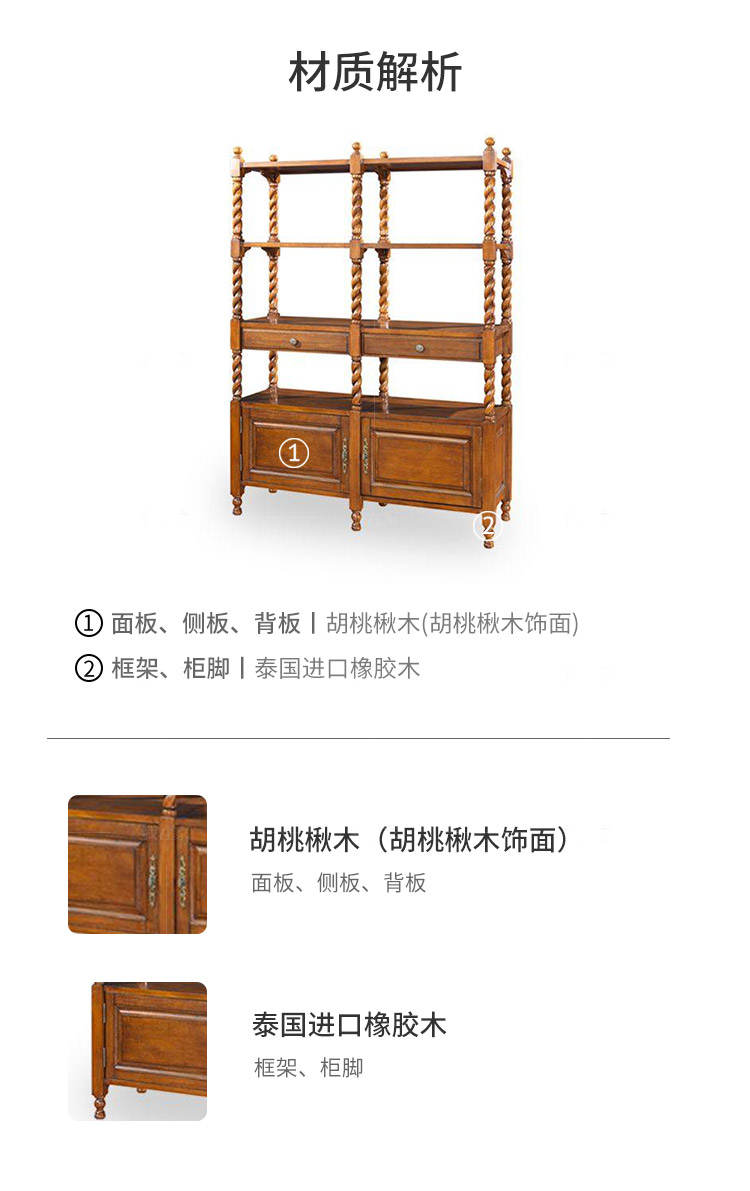 传统美式风格卡隆饰物架的家具详细介绍
