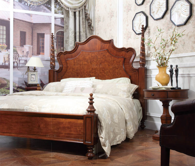 传统美式风格瑟斯实木床（样品特惠）的家具详细介绍