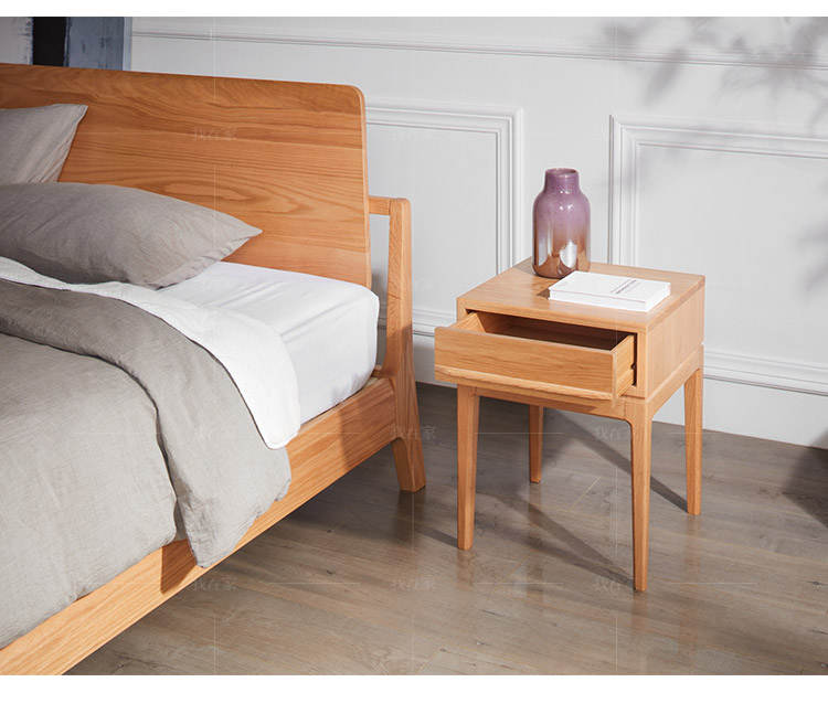 原木北欧风格木上床头柜（样品特惠）的家具详细介绍