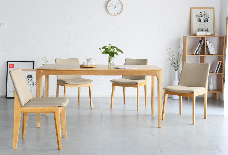 原木北欧风格栗林餐椅的家具详细介绍
