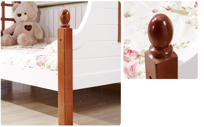 美式儿童风格美式实木儿童高低床的家具详细介绍