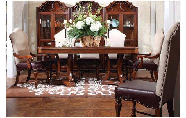 传统美式风格美式黄杨实木餐椅2把的家具详细介绍