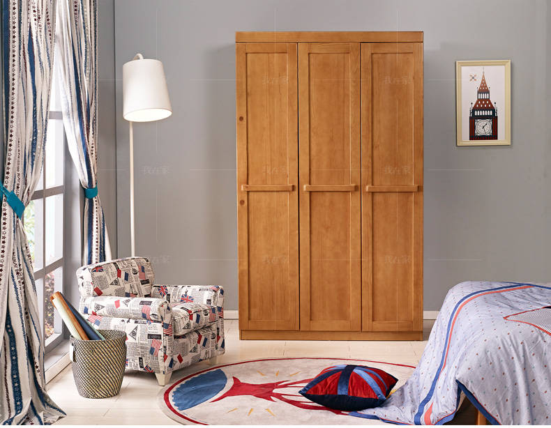 现代儿童风格北欧风实木儿童衣柜的家具详细介绍