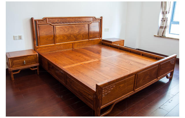 新古典中式风格云染双人床的家具详细介绍