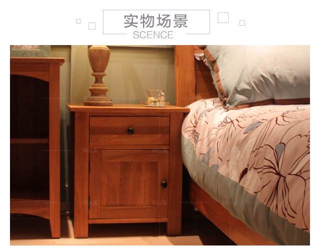 现代北欧风格带抽屉带拉门床头柜的家具详细介绍