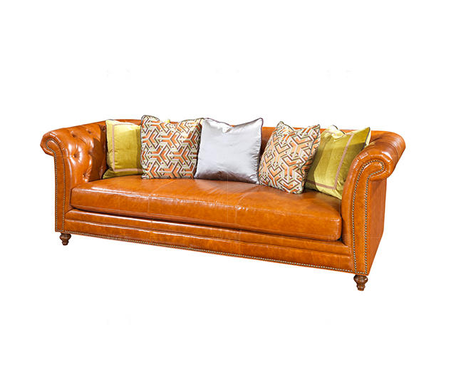 传统美式风格美式油蜡皮实木沙发的家具详细介绍