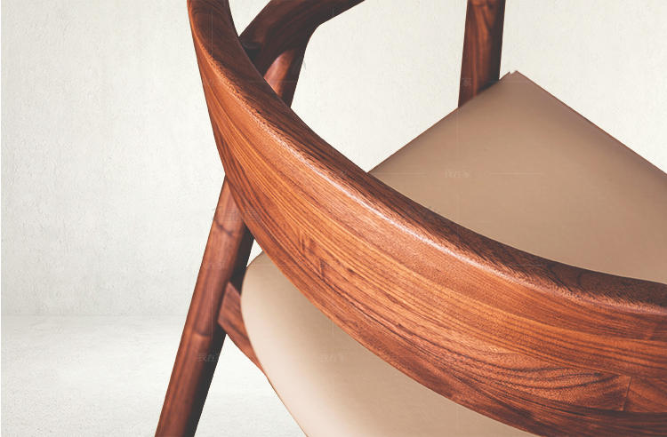 现代北欧风格北美进口黑胡桃木牛头椅的家具详细介绍