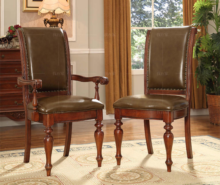 传统美式风格软包餐椅（样品特惠）的家具详细介绍