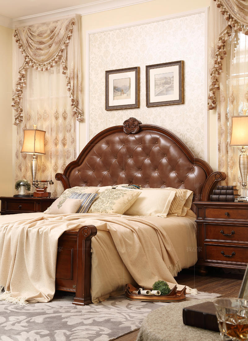 传统美式风格Rhine莱恩床的家具详细介绍