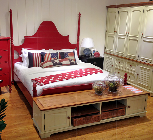 乡村美式风格詹妮弗双人床的家具详细介绍