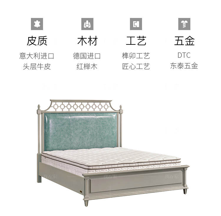 现代美式风格凯蒂斯双人床的家具详细介绍