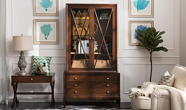 现代美式风格特瑞展示柜的家具详细介绍